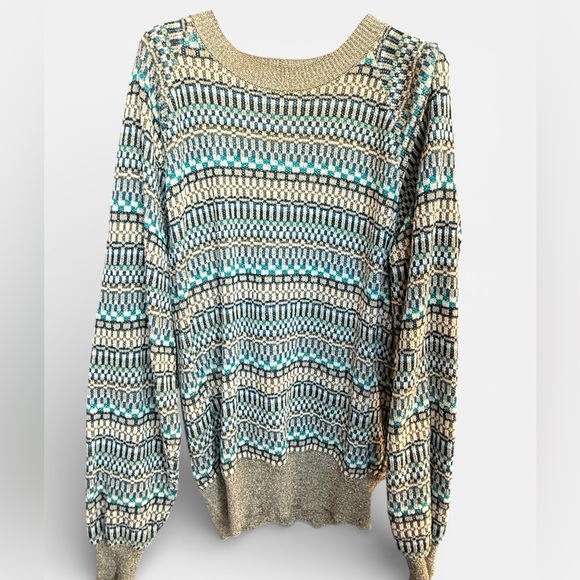 Vintage 80’s Missoni UOMO pull over checkered sweater L